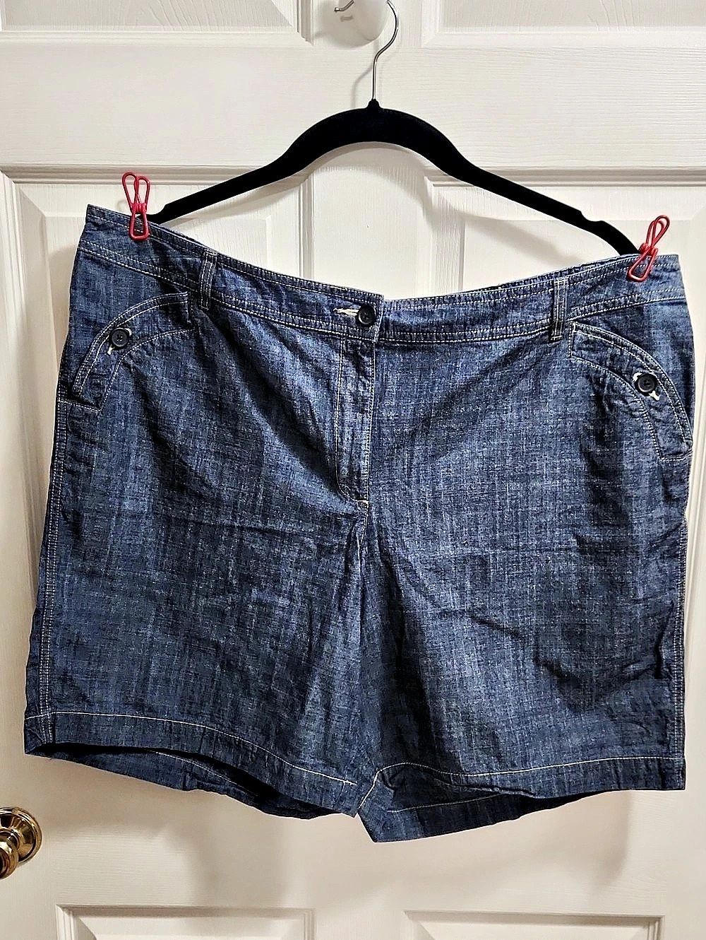 JMS  Chambray Bermuda Shorts Waist 24 Like New